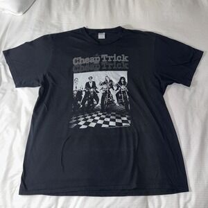 Cheap Trick T Shirt Men's 2XL Black Band Tee Officially Licensed Motorcycle Rock
